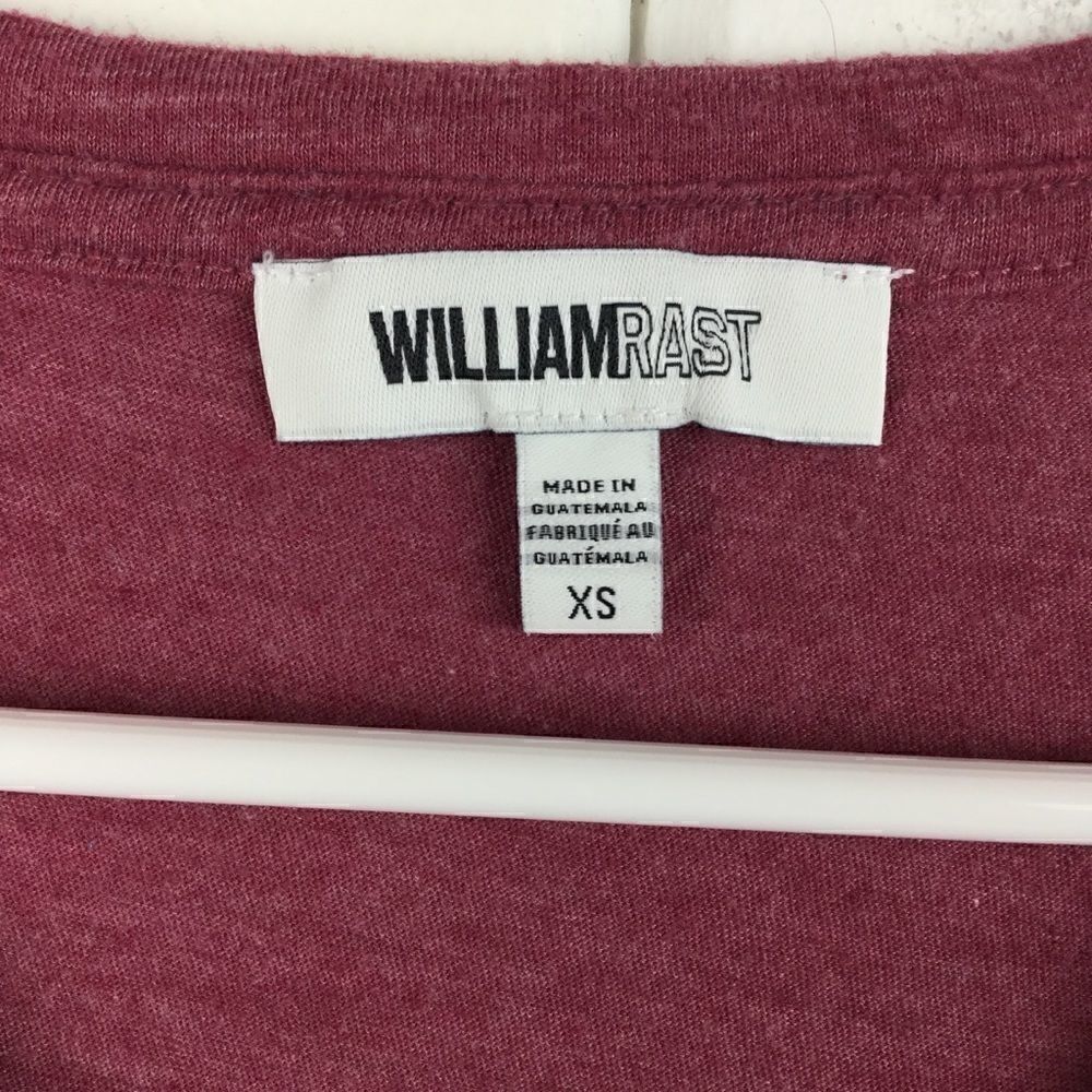 William Rast Burgundy Tee “Soul” Cap Sleeve Top, Size XS - Picture 3 of 8